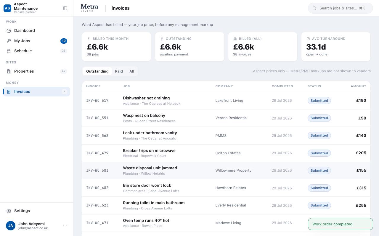 Step 4: Invoices, already agreed